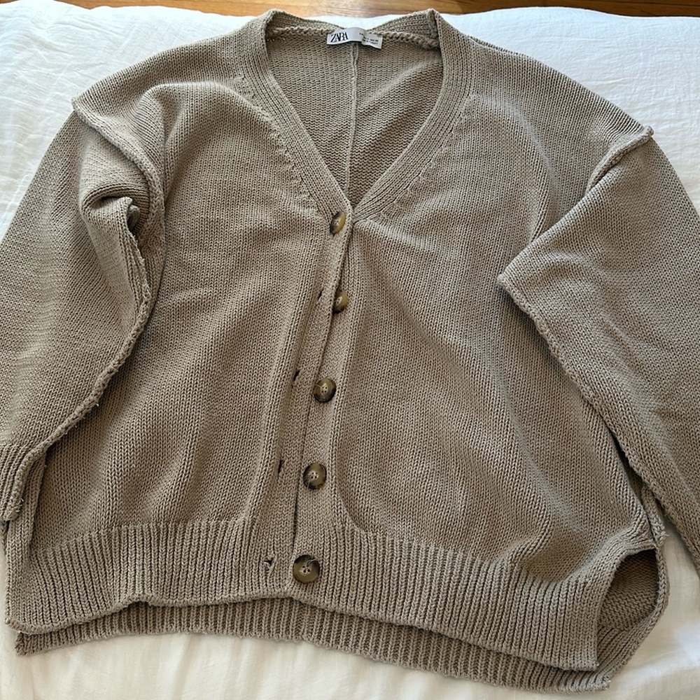 Zara chunky brown sweater